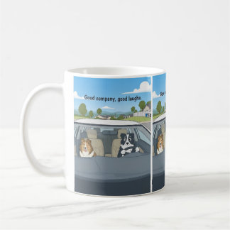 Caneca De Café Cartoon de Sheltie border collie