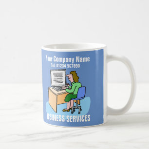 Caneca De Café Cartoon de Trabalhadores de Serviços de Negócios
