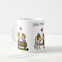 Cartoon do Casal 🎉 Envelhecimento