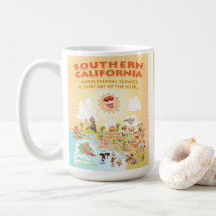 Caneca De Café Cartoon do Sul da Califórnia