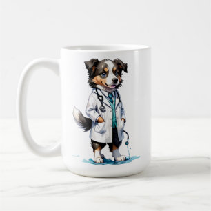 Caneca De Café Cartoon Dog Veterinarian