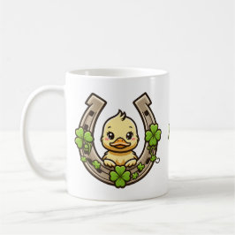 Caneca De Café Cartoon Duckling on Celtic Horserrading Mug