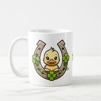 Caneca De Café Cartoon Duckling on Celtic Horserrading Mug