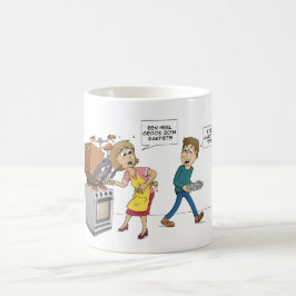 Caneca De Café Cartoon: Een heel gedoe zo’n bakfiets