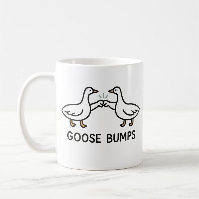 Caneca De Café Cartoon Engraçado Ganso Bumps | Fist Bump Geese An (Esquerda)
