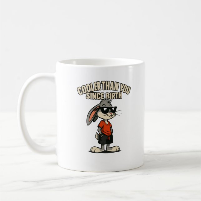 Caneca De Café Cartoon engraçado|Legal coelho|presente engraçado (Esquerda)