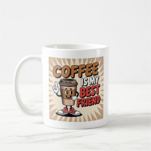 Caneca De Café Cartoon Engraçado - Taça Sorridente de Café
