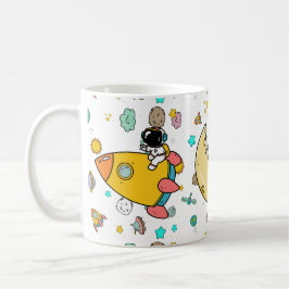 Caneca De Café Cartoon espacial astronauta