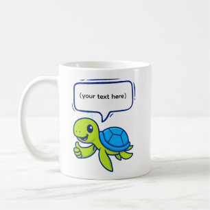 Caneca De Café Cartoon giro com bolha de fala