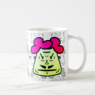 Caneca De Café Cartoon Herr Mustache face v1-1