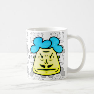 Caneca De Café Cartoon Herr Mustache face v2-1