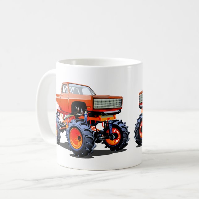 Caneca De Café Cartoon monster truck (Frente Esquerda)
