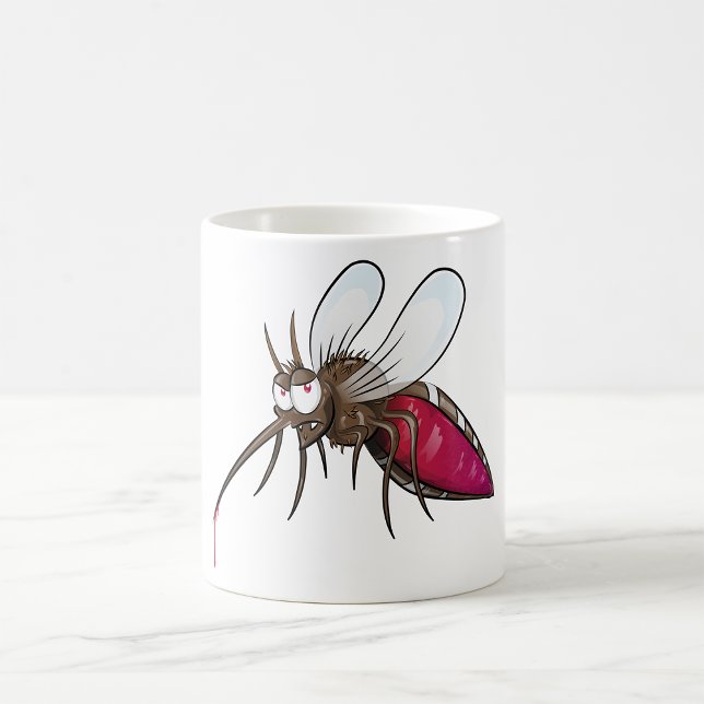 Caneca De Café Cartoon Mosquito (Criador carregado)