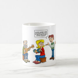 Caneca De Café Cartoon; muziek maken en noten allergie