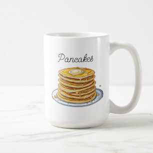 Caneca De Café Cartoon Pancakes   Yummy Foodie