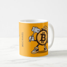 Caneca De Café Cartoon Personalizado com Criptomoeda Bíblia Funny