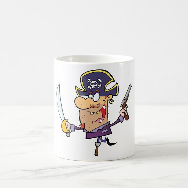 Caneca De Café Cartoon Pirate (Criador carregado)