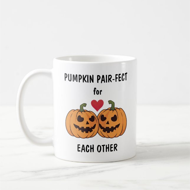 Caneca De Café Cartoon Pumpkins (Esquerda)