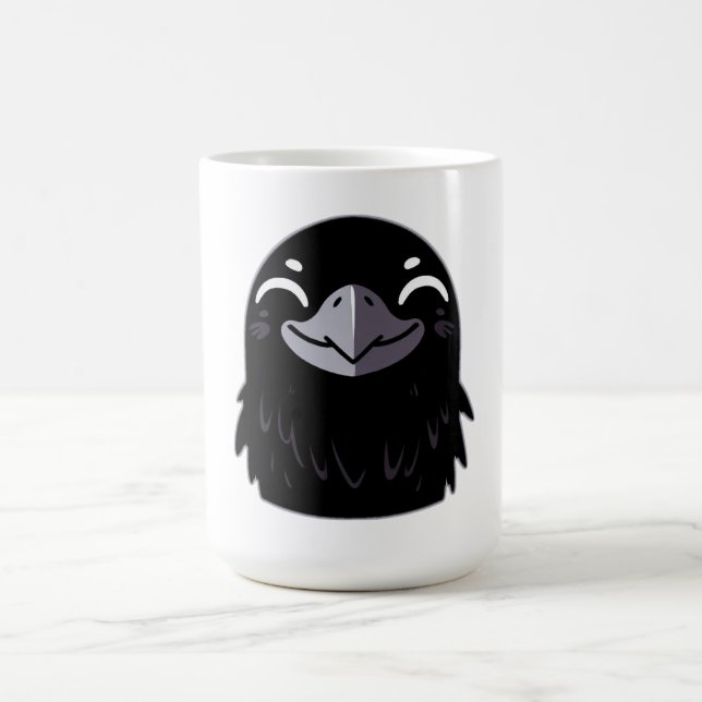 Caneca De Café Cartoon Raven - Sorrir (Centro)