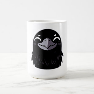 Caneca De Café Cartoon Raven - Sorrir