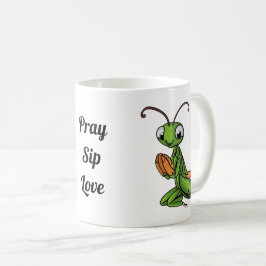 Caneca De Café Cartoon Rezando Mantis Personalizado
