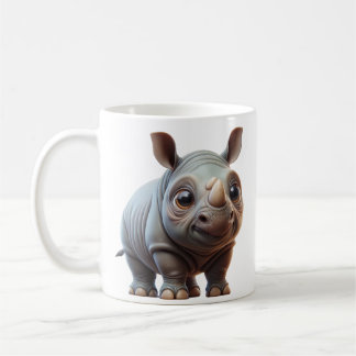 Caneca De Café Cartoon Rino Design