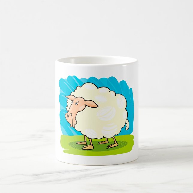 Caneca De Café Cartoon Sheep (Criador carregado)