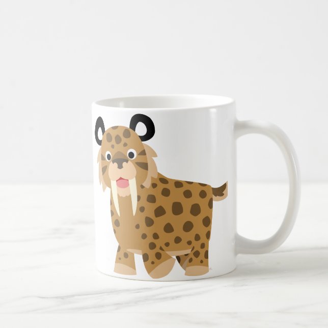 Caneca De Café Cartoon Smilodon Mug (Direita)