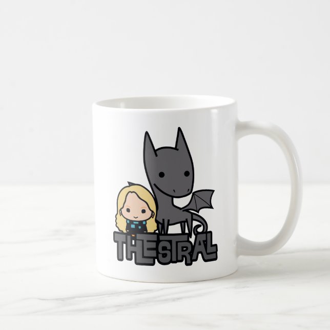 Caneca De Café Cartoon Thestral e Luna Character Art (Direita)