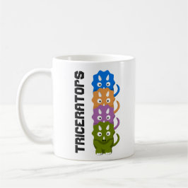 Caneca de Café Cartoon Triceratops Cretáceo
