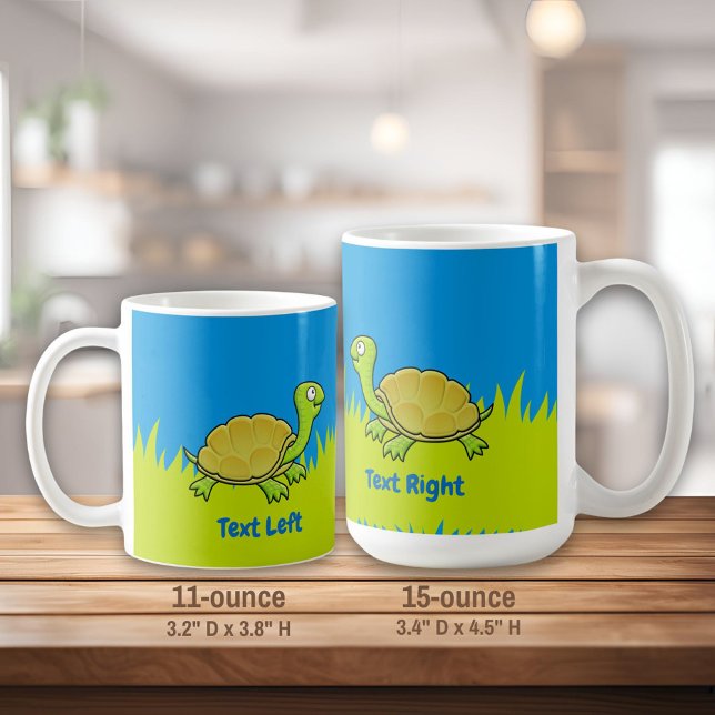 Caneca De Café Cartoon Turtle Coffee Mug (Criador carregado)