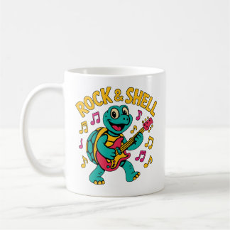 Caneca De Café Cartoon Turtle Rock