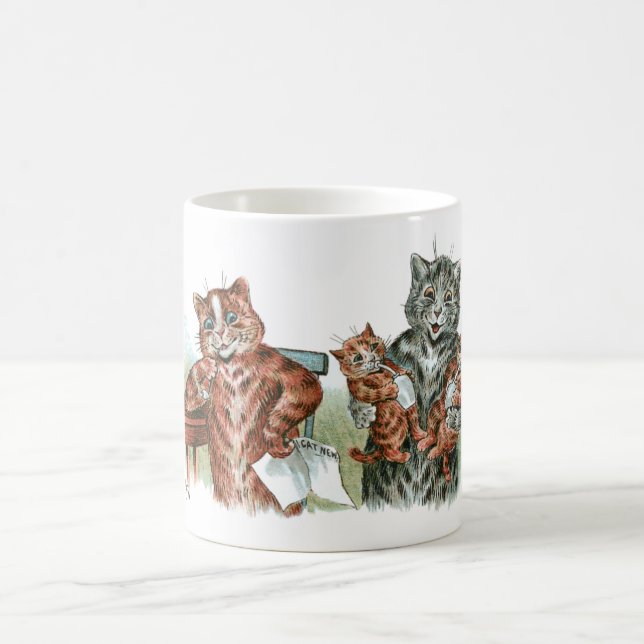 Caneca De Café Cartoon Twin Kittens (Centro)