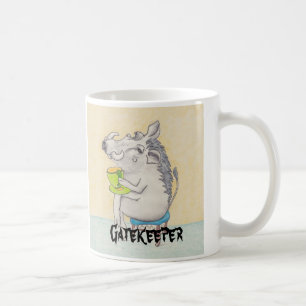 Caneca De Café Cartoon Warthog "Gatekeeper"