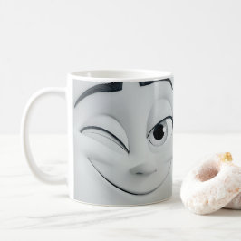 Caneca De Café Cartoon Winking Face 3D Mug 10