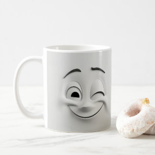 Caneca De Café Cartoon Winking Face 3D Mug 13
