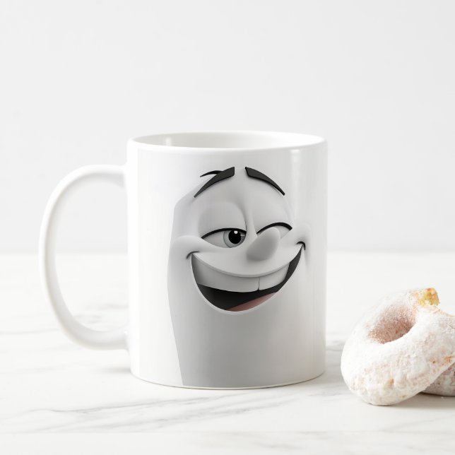 Caneca De Café Cartoon Winthroon Face 3D Mug 2 (Com Donut)