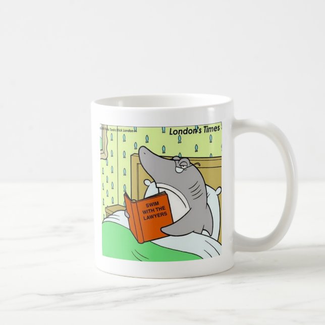 Caneca De Café Cartoons do Rick London Funny Shark (Direita)