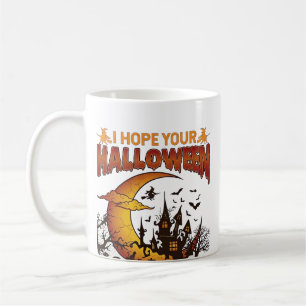 Caneca De Café Casa Assombrada Boo Tiful de Halloween Lua Crescen