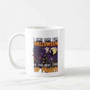 Caneca De Café Casa Assombrada de Halloween Bruxa Fantasma_1