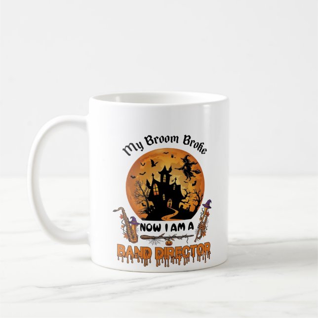Caneca De Café Casa Assombrada de Halloween do Diretor da Banda B (Esquerda)