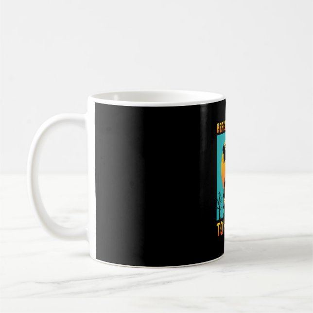 Caneca De Café Casa Assombrada de Halloween Pendurada com Minhas  (Esquerda)