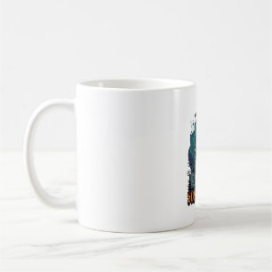 Caneca De Café Casa Assombrada Fantasmas Cemitério Noite Assustad