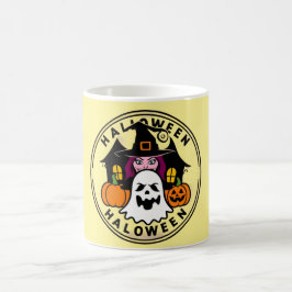 Caneca De Café casa assombrada, Halloween, designs assustadoras, 