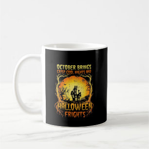 Caneca De Café Casa Assombrada Terrores de Halloween Abóboras Lua