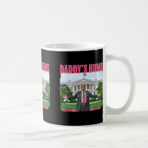 Caneca De Café Casa Branca De Pai Engraçado, Rosa 2024, Com