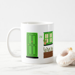 Caneca De Café Casa com Porta Verde com Cotação Personalizada