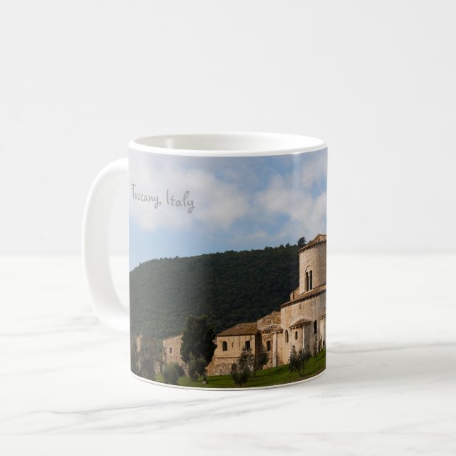 Caneca De Café Casa da paisagem do campo de Toscânia, Italia (Frente Esquerda)