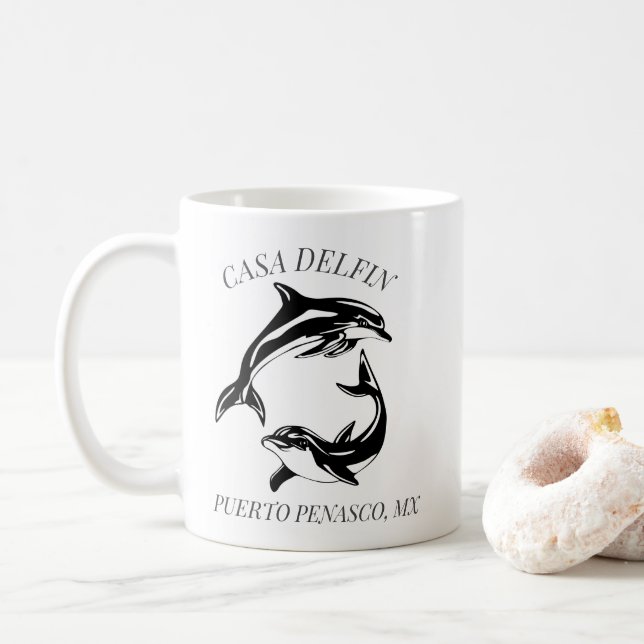 Caneca De Café Casa de Aluguel de Praia Dolphin House  (Com Donut)