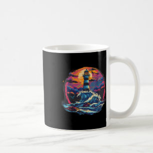 Caneca De Café Casa de Farol Casa à Beira-Mar Vela Boiando Luz do